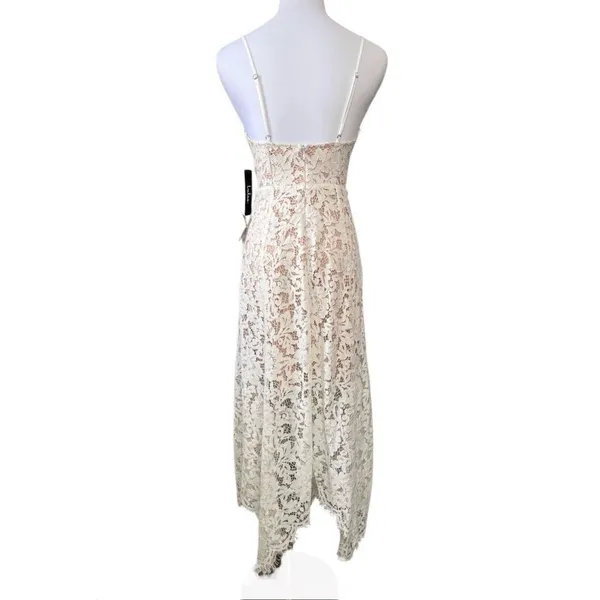 Lulu's One‎ Wish Handkerchief Dress White Lace Midi XS Cruise Wedding Event NWT - Image 5