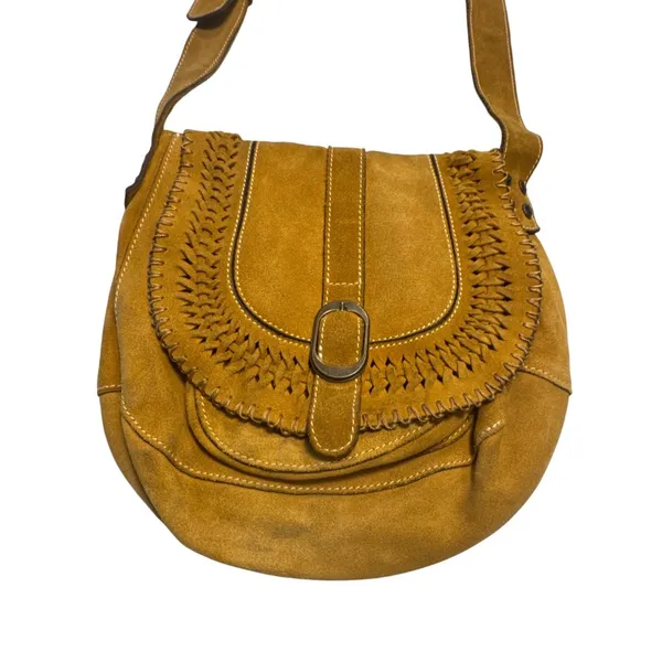 Patricia Nash Womens Brown Leather Suede Hobo Shoulder Bag SKU 7280 - Image 2