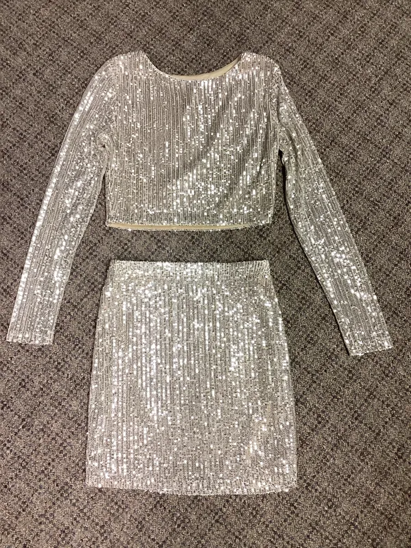 Lovely Day Champagne Sequins 2 Pc. Size S - Image 8