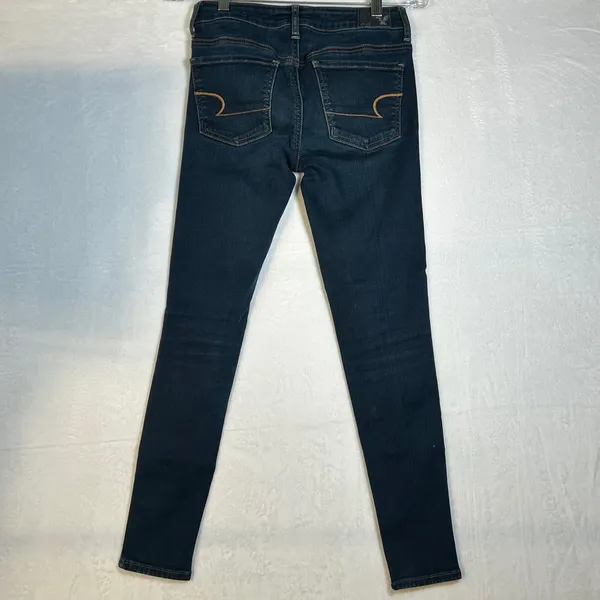 American Eagle Outfitters Women's‎ Super Stretch Dark Wash Skinny Jeans 2 Short - Image 2