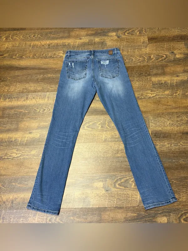 BKE Payton Straight Jeans Womens 29x32 Distressed Stretch Blue Denim - Image 6
