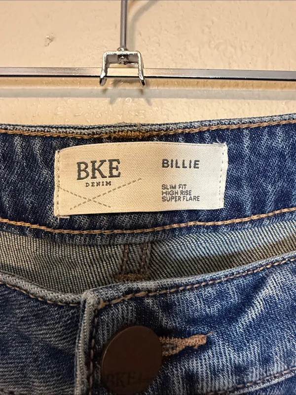 BKE Jeans Super Flare Billie Slim Fit High Rise Size 33X34 33 Long - Image 7