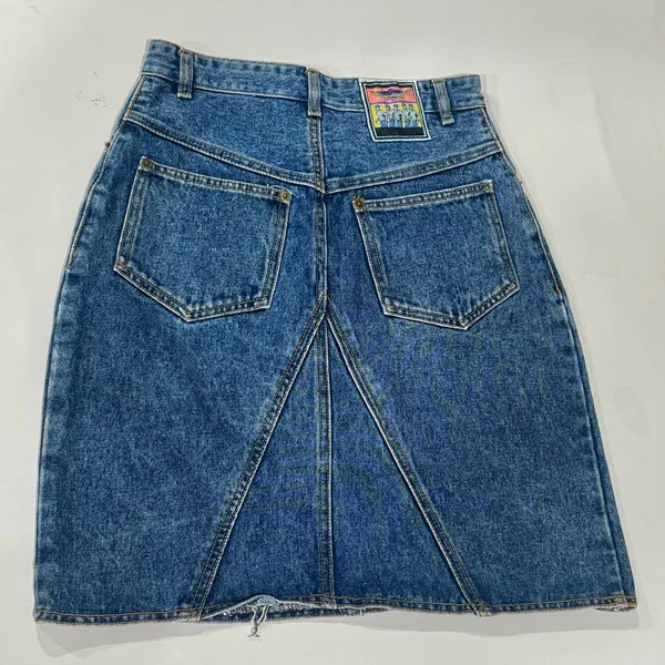 Vintage Lawman Jeans Acid Wash Denim Skirt 7/8 80s 90s Western High Waist - Image 2