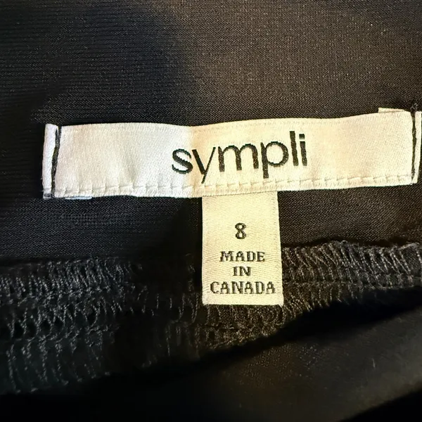 NEW‎ Sympli Nu Yoke Leggings Size 8 Black High Rise Jersey Knit 27218 Yoga - Image 4