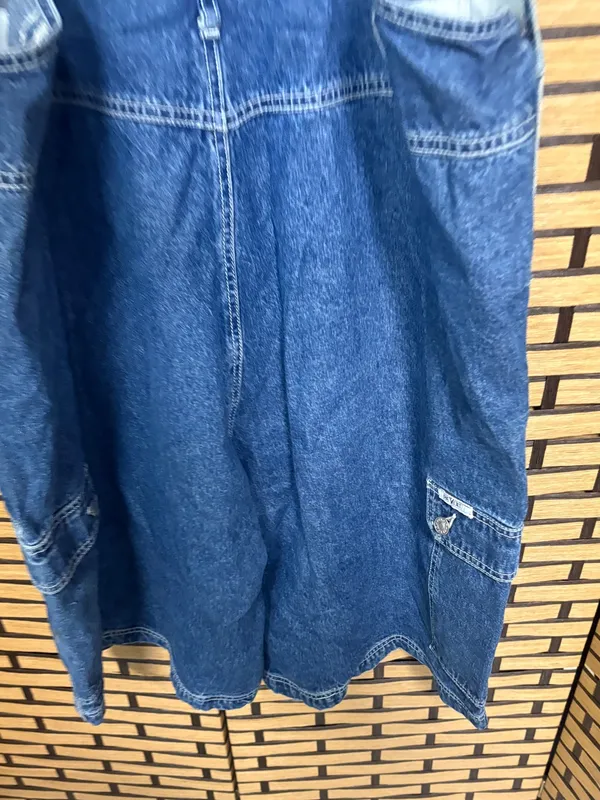 Revolt Denim Short Overalls Size 22 Blue - Image 8