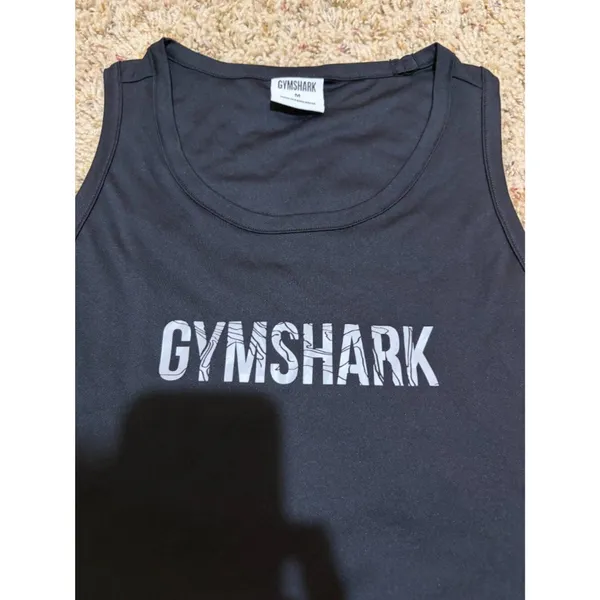 Gymshark Size M GS Power Crop Tank Top Black - Image 5