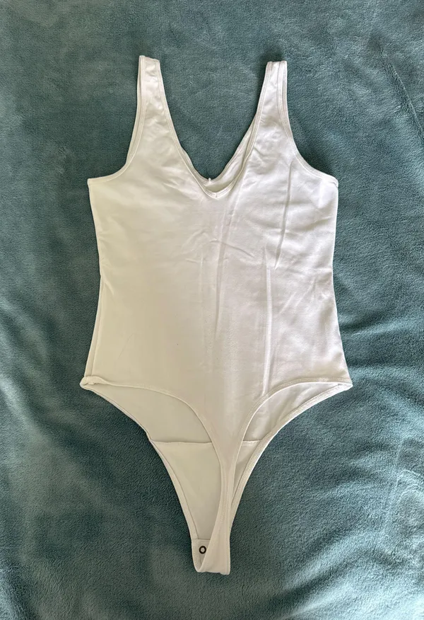 Abercrombie Soft A&F Collection Bodysuit White - Image 3