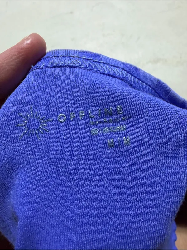 Aerie offline OG Square-Neck Ribbed Crop Top MEDIUM purple/blue - Image 5
