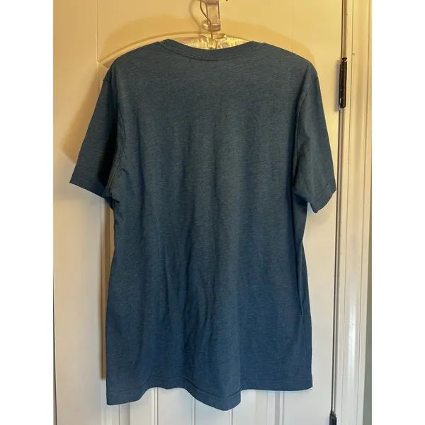 Be Kind To Everyone Smiley Face Graphic Tee Blue Bella Canvas Unisex Size Large - Image 3