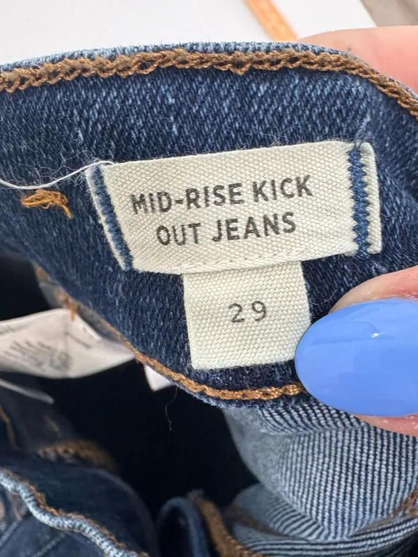 Madewell Mid-Rise Kick Out Jeans Dark Wash Size 29 - Image 5