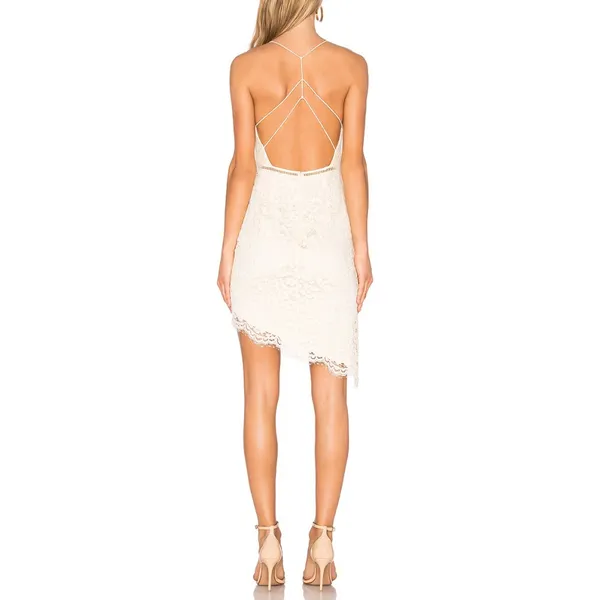 NWT NBD‎ Only Yours Asymmetrical Lace Dress in Ivory - Image 14