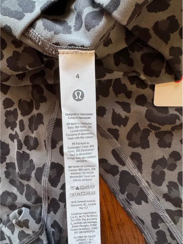 Lululemon Align High Rise 25” True Leopard Black Multi Size 4 NWT - Image 6