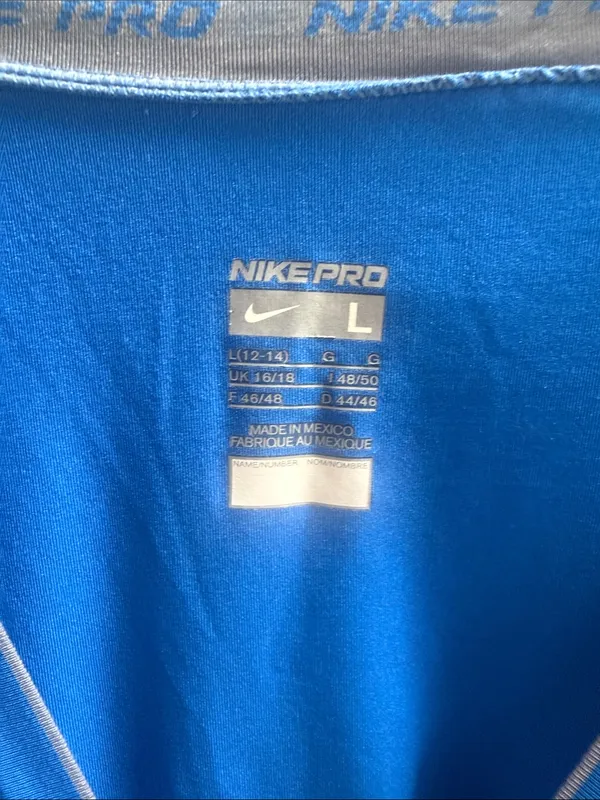 Nike Long Sleeve Dri-FIT Top - Royal Blue with Silver Swoosh - Image 3