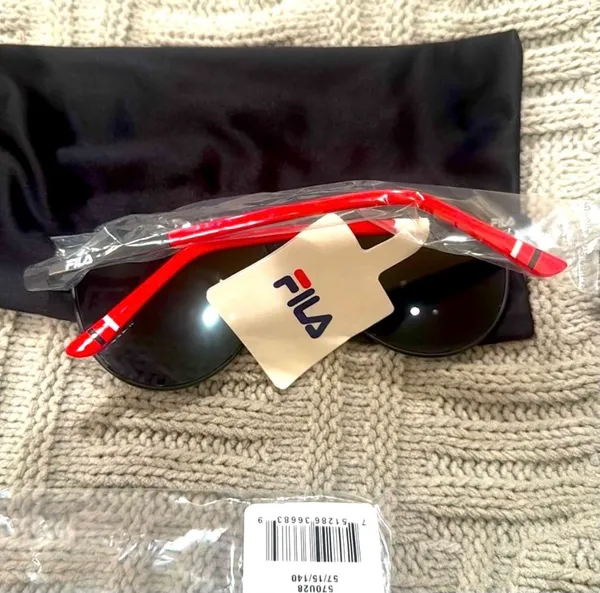 Fila Unisex Semi-Matte Black Sunglasses - Image 5