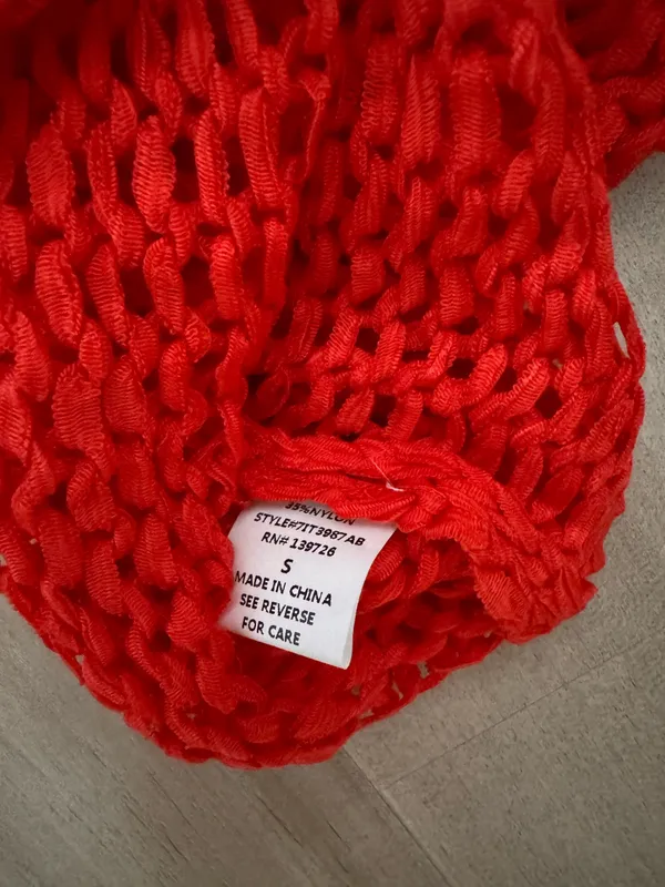 Honey Belle Crop Top Red - Image 6