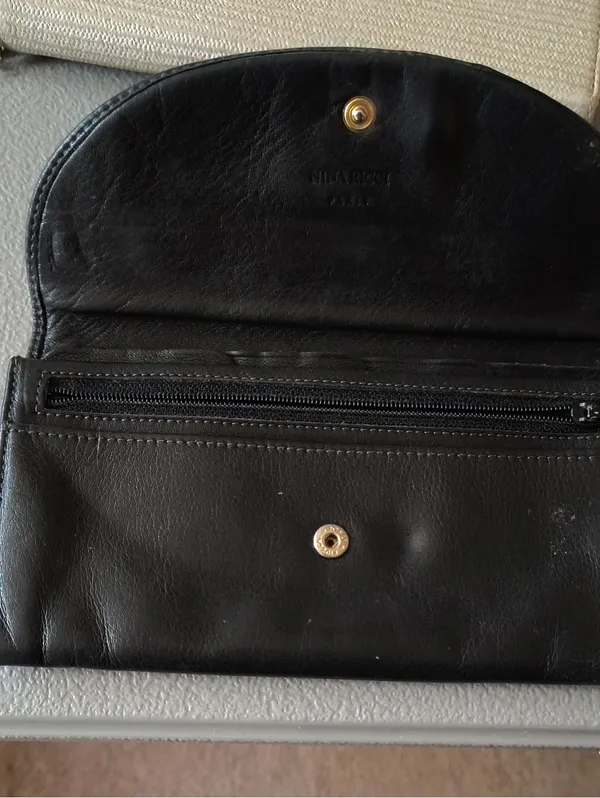 Nina Ricci Vintage Flap Wallet - Parisian Central Medallion - Image 6