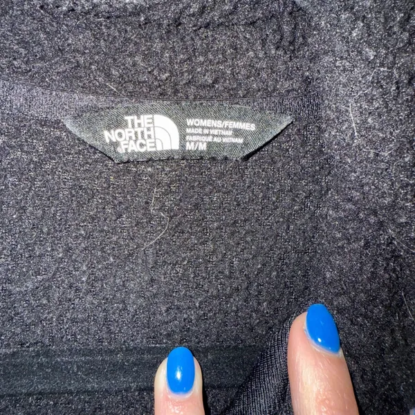The North Face Fleece Pullover Jacket Black Snap Neck‎ Women's Medium - Image 4