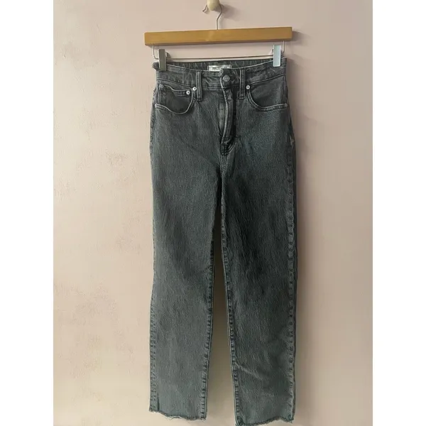 Madewell Black Wash Curvy Perfect Vintage Straight Jean Size 24 - Image 12