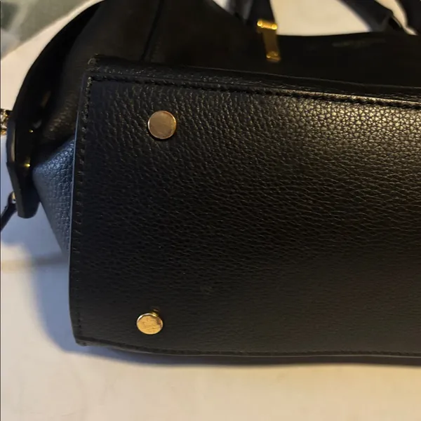 Kurt Geiger London Emma Tote Black Textured Leather Handbag Gold Toned Hardware - Image 11