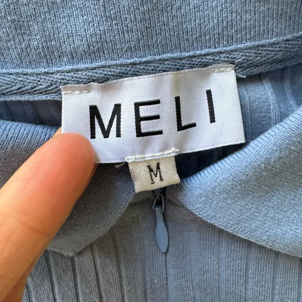 Meli Collared Half Zip Ribbed Top - Image 7