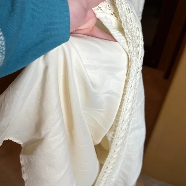 Victor Costa Mexican Wedding Dress Ivory Cotton Gauze & Lace Dress 1970 Size 0 - Image 16