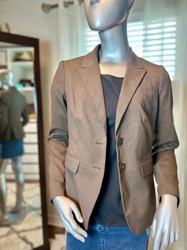 The Limited Dark Gray Tailored Blazer Size 6 - Image 2