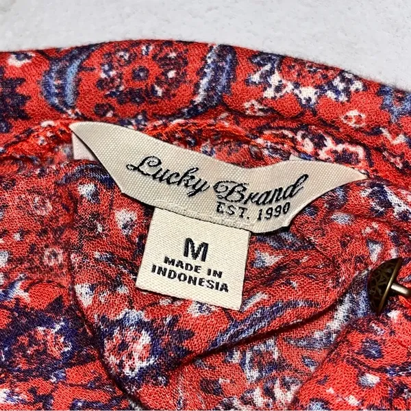 Lucky Brand Long Sleeve Peasant Top size Medium - Image 7
