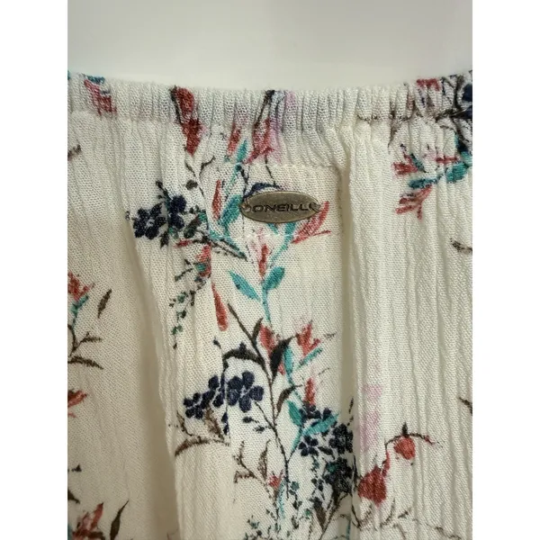 O’Neill Women’s Mini Dress Size S White Floral Print Halter Neck Rayon Beach - Image 7