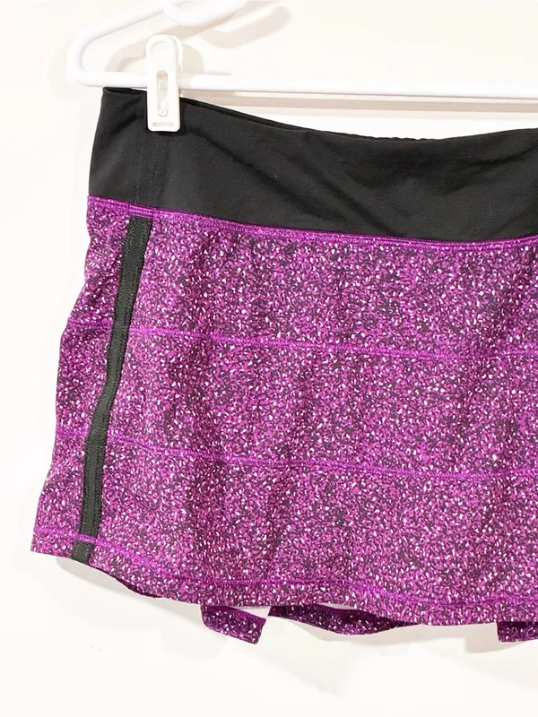 Lululemon Pace Rival Skirt Skort Purple Speckled Athletic Size 8 - Image 2