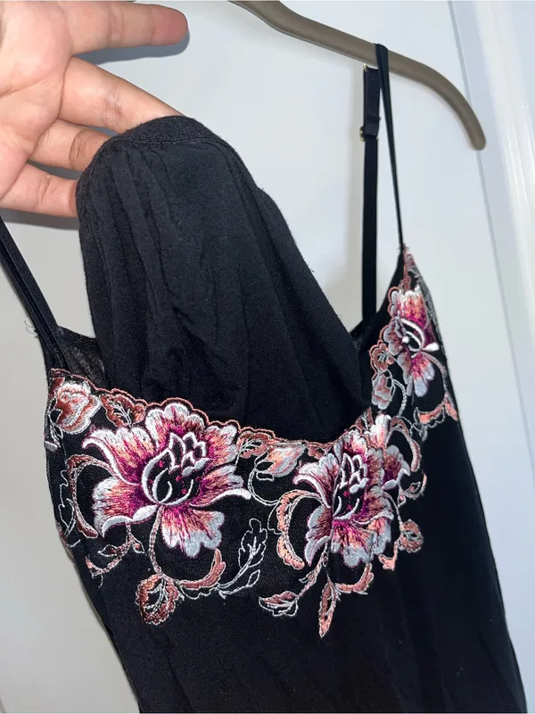Soma Lined Fairy Delicate Floral Embroidery Adjustable Soft Camisole Top Size XL - Image 11