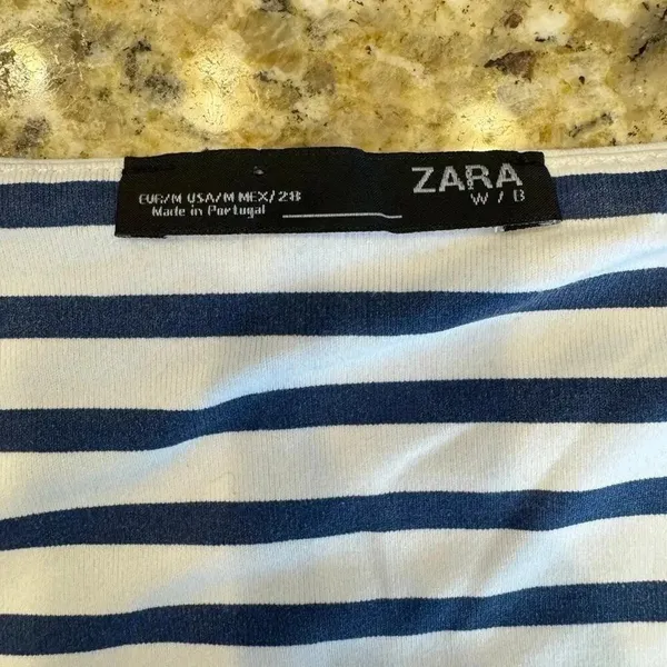 Zara Woman Size M Striped Shirt - Image 2