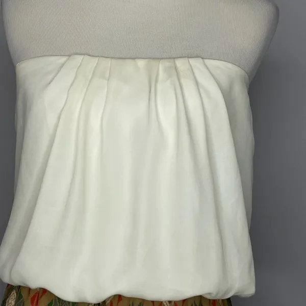 A'Gaci- Strapless Jumpsuit with Off White Top & Multicolor Patterned Pants - Image 6