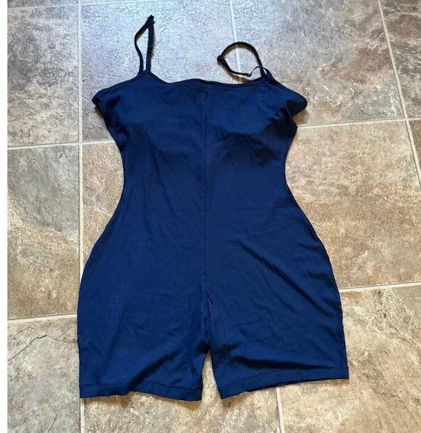 SKIMS Soft Lounge Scoop Onesie Navy Size Large - Image 9