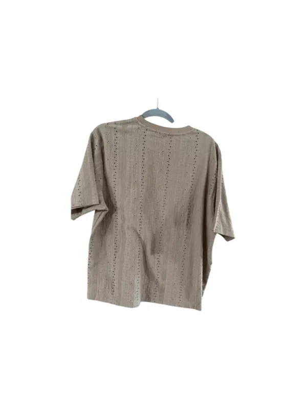 Women's SAINTS STUDIO Taupe Short Sleeve Tee M - Image 3
