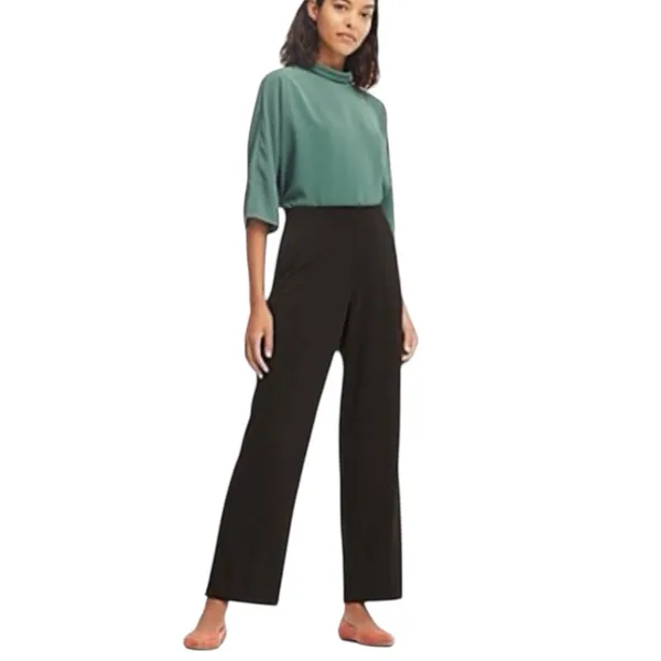 UNIQLO black elastic waist ponte pants, size M - Image 2