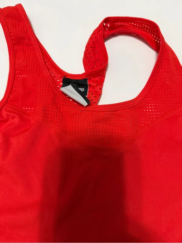 Nike red dri fit tank ventilated back women’s size small athletic athleisure - Image 4