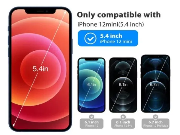 Mkeke Compatible with iPhone 12 Mini Case,Crystal Clear Case Compatible with iPhone 12 Mini 5.4 Inch - Image 3
