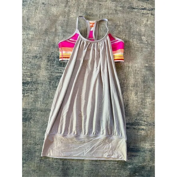 Lululemon No Limits Gray Pink Cool Breeze Groovy Stripe Multi Size 4 - Image 6