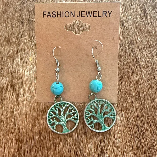 Paparazzi 4 piece NEW turquoise jewelry boho/western earrings/ bracelets - Image 4