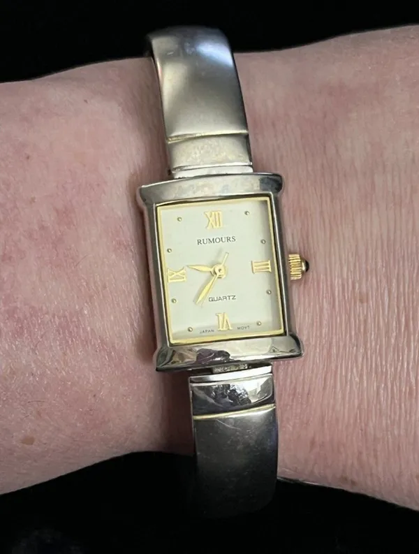 Rumours Silver Tank Watch Gold Roman New Battery Bangle - Image 2