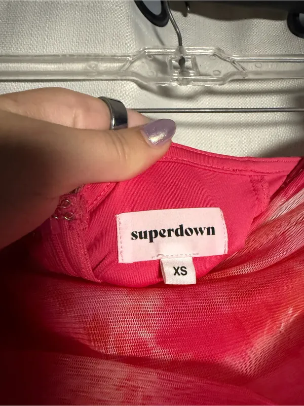 Superdown from REVOLVE Ivanna Mini Pink Tie Dye Strapless Mini Dress Size XS - Image 6