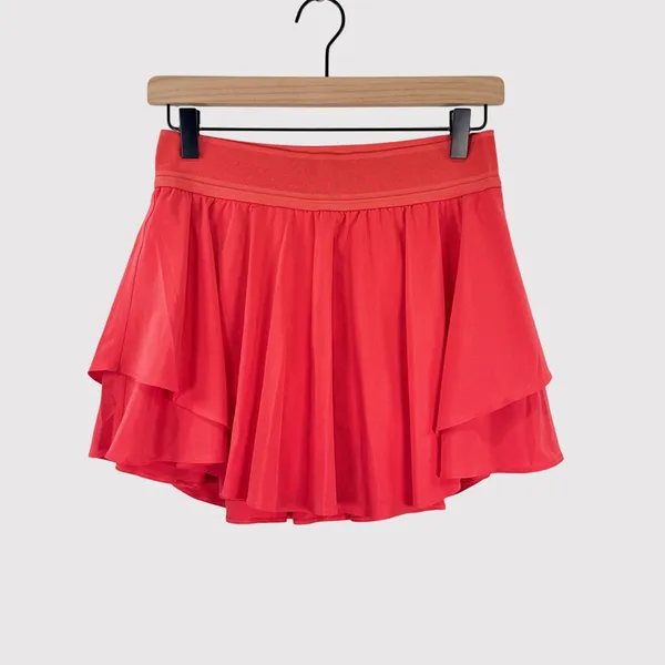 Lululemon Womens Skort Red Court Rival Swift High Rise Mini Skirt Lined Size 6 - Image 2