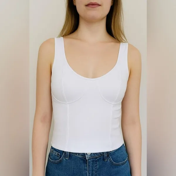 Abercrombie Corset Tank Top White - Image 4