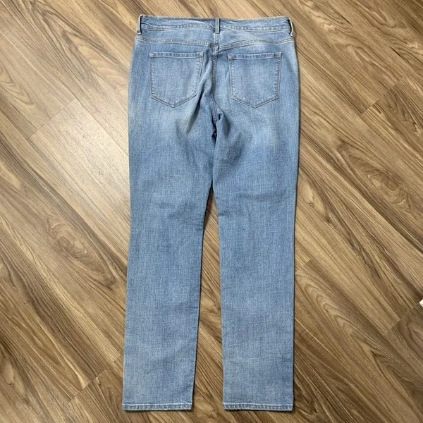 Old Navy Size 8 Jeans Mid Rise Straight Leg Distressed Knees Blue Joshua‎ Tree - Image 10