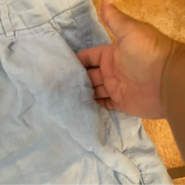 Abercrombie & Fitch Curve Love Sky Blue Wide Leg Trousers size 8 - Image 3
