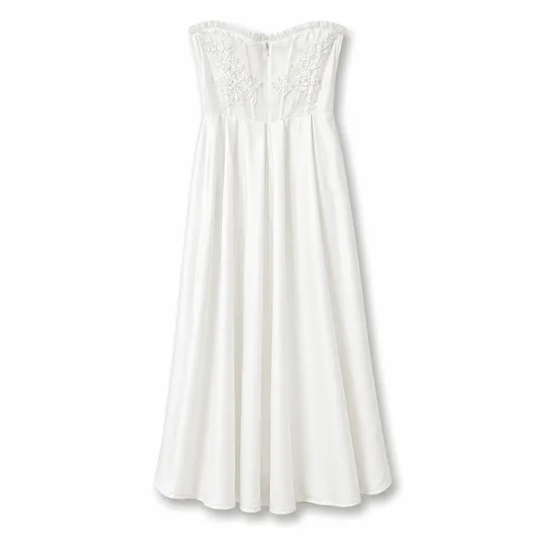 Lulus Lux Bridal NWOT Eternal Gratitude White Floral Embroidered Wedding Dress - Image 9