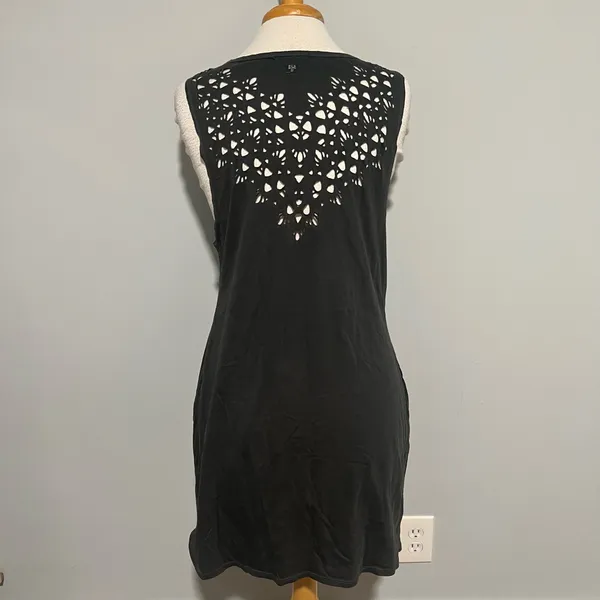 Billabong Dark Gray eyelet back mini dress tunic - Image 2
