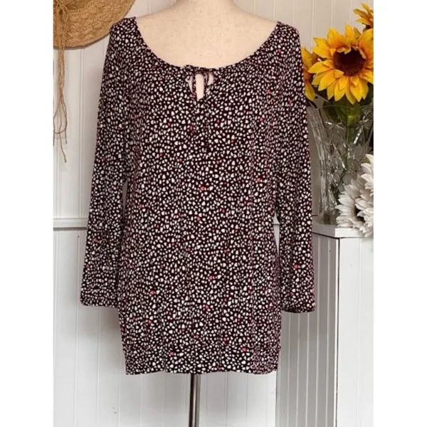 Winter Wine Long-sleeved Heart Design Tunic - Image 2