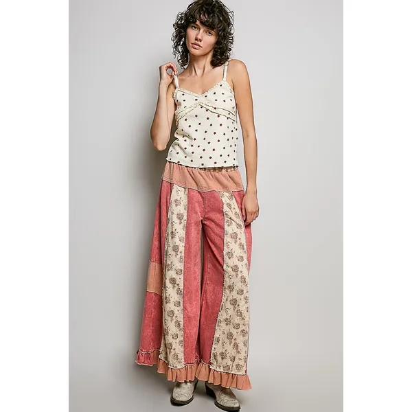 POL Star Printed Lightweight Ribbed Knit Cami - Medium - Image 5