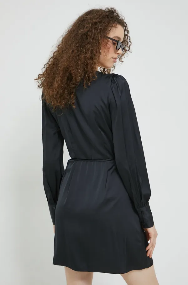 NWT Abercrombie & Fitch Long Sleeve Satin Drapey Dress - Image 7